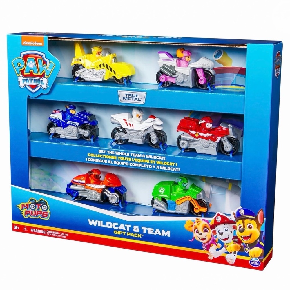 PAW Patrol Moto Pups Wildcat & Team Gift Pack- 7 piece set- NEW